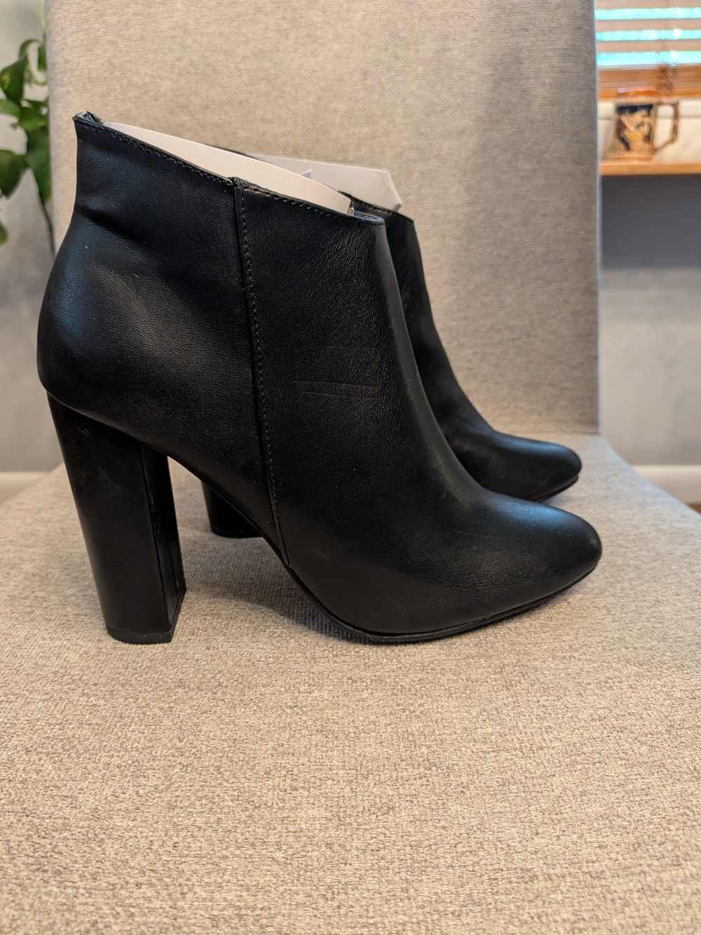 Breckelles Black Block Heel Ankle Booties
